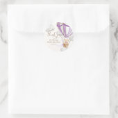 Wacht nauwelijks tot Teddy Bear Lila Bedankt Baby Ronde Sticker (Tas)