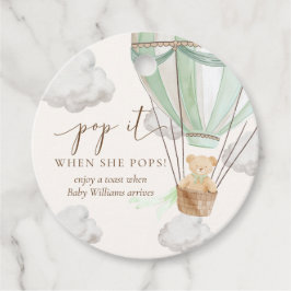 Wacht nauwelijks tot Teddy Bear Mint Pop het als z Bedankjes Labels