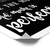 wacht niet op het perfecte moment (wit op zwart) poster (Hoek)