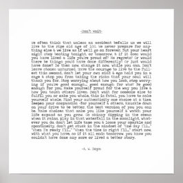 Wacht niet op Live Quote van A.W. Doys Poster