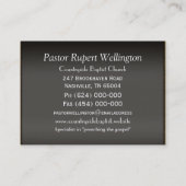 Wacht niet op Pastor Professional Visitekaartje (Achterkant)