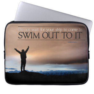 "Wacht niet op uw Inspirerend" Offerte Laptop Sleeve