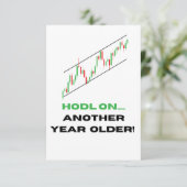 Wacht, nog een jaar ouder! Verjaardag Kaart Crypto (Staand voorkant)