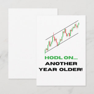 Wacht, nog een jaar ouder! Verjaardag Kaart Crypto