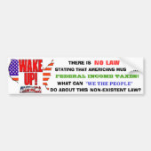 WACHT OP, AMERIKA! BUMPERSTICKER (Voorkant)