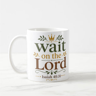 Wacht Op De Heer Christelijke Ochtendmeditatie Koffiemok