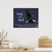 Wacht op de Heer; Eagles Bible Verse Poster (Keuken)