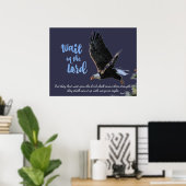 Wacht op de Heer; Eagles Bible Verse Poster (Thuiskantoor)