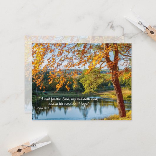 Wacht op de Heer, hoop in zijn woord Kaart (Voorkant / Achterkant in situ)