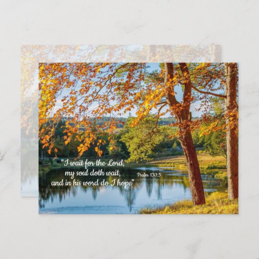 Wacht op de Heer, Hoop in zijn Word Kaart (Voorkant / Achterkant)