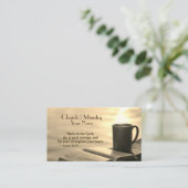 Wacht op de Heer, Inspirerend Bijbelverse Visitekaartje (Staand voorkant)