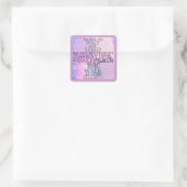 Wacht op de Heer (Jesaja 40:31) Vierkante Sticker (Tas)