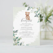 Wacht op Eucalyptus Foliage Couples Baby shower Kaart (Staand voorkant)