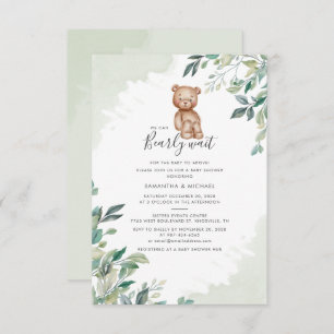 Wacht op Eucalyptus Foliage Couples Baby shower Kaart