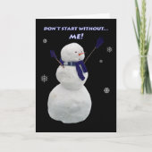 Wacht op Frosty. Feestdagen Kaart (Voorkant)