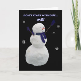 Wacht op Frosty. Feestdagen Kaart