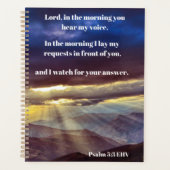 Wacht op God Psalm 5:3 Bijbelversie Planner (Voorkant)