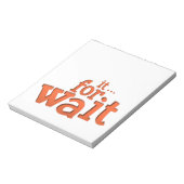 Wacht op het citaat van de Tekst Notitieblok (Linkerzijde)