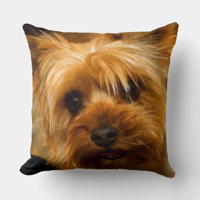 Wacht op mama love Yorkie Terrier dog Kussen (Voorkant)