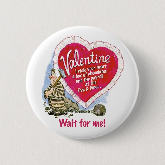 Wacht op mij ronde button 5,7 cm (Voorkant)