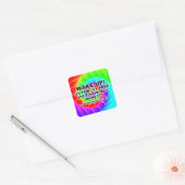 WACHT OP! VIERKANTE STICKER (Envelop)