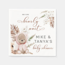 Wacht snel boho beer baby shower luiers.