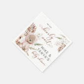 Wacht snel boho beer baby shower luiers. servet (Hoek)