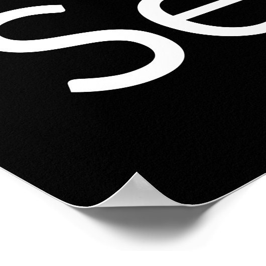 Wacht tot u op het zwarte bord zit poster (Hoek)