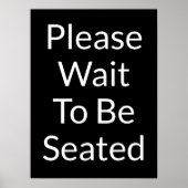 Wacht tot u op het zwarte bord zit poster (Voorkant)