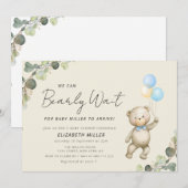 wacht vroeg baby shower uitnodiging af (Voorkant / Achterkant)