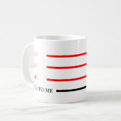 Wacht, wacht, praat met me koffiemok (Voorkant links)