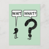 Wacht, wat? briefkaart (Voorkant)
