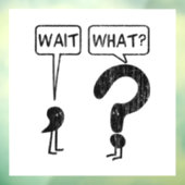 Wacht, wat? Engels leren  Raamsticker (Vel 3)