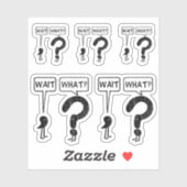 Wacht wat Grammar Cartoon 5 Funny Contour Cut Sticker (Vel)