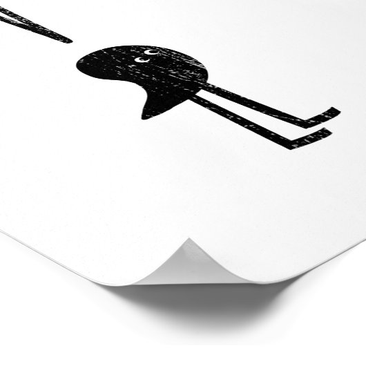 Wacht, wat? Grammar Humor Blue Poster (Hoek)