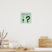 Wacht, wat? Grammar Humor Poster (Keuken)
