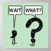 Wacht, wat? Grammar Humor Poster (Voorkant)