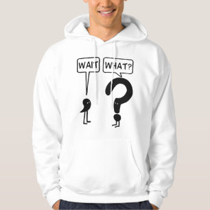 Wacht Wat Grappige Grammatica Vragend Leesteken T Hoodie