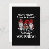 Wacht wat ik heb met een keizerlijke sneeuwkerst. kaart (Voorkant / Achterkant)