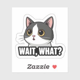 Wacht, Wat? Meme Kat | Grappige Kat Reactie  Sticker