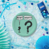 Wacht, wat? papieren bordje (Feest)