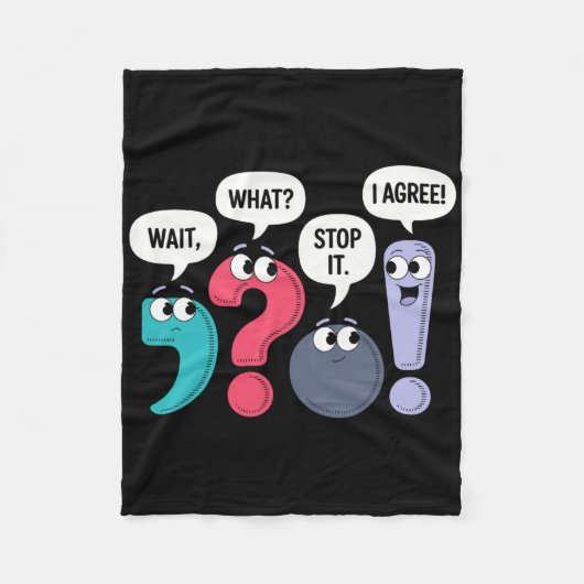 Wacht Wat Stop Het Ik Ben Het Eens Grappige Leeste Fleece Deken (Voorkant)