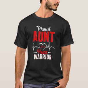 WACHTE Wwareness Proud tante of Heart Warrior T-shirt