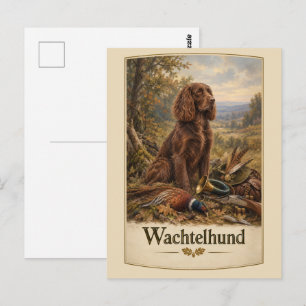 Wachtelhund Jachtkunst, Duitse Spaniel Briefkaart