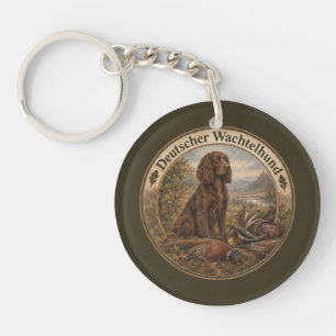 Wachtelhund Jachtkunst, Duitse Spaniel Sleutelhanger