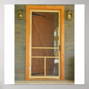 Wachten aan de deur poster