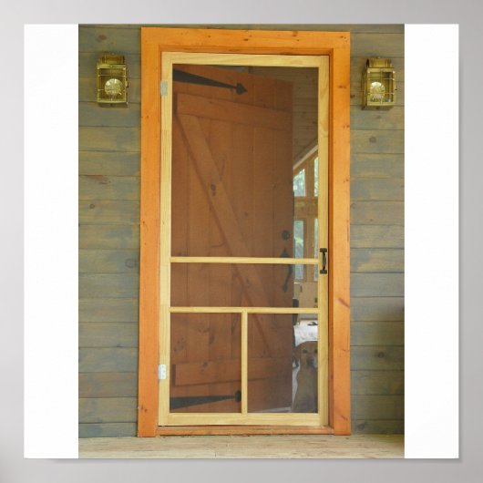 Wachten aan de deur poster (Voorkant)