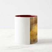 Wachten aan de rand tweekleurige koffiemok (Center)