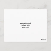 Wachten aan een Tafel Briefkaart (Achterkant)