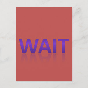wachten briefkaart